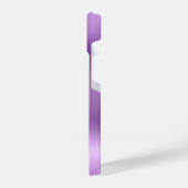 パープルグリッター パーソナライズされた iPhoneケース (左側面)