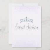 パープルグリッター&レース、スイート16招待状 招待状 (裏面)