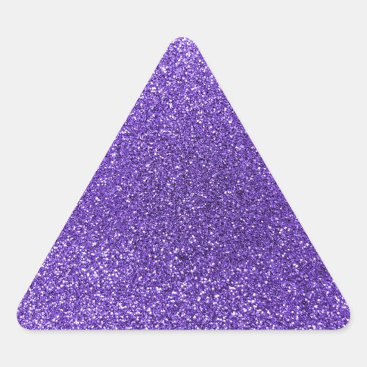 パープルグリッター 三角形シール (正面)