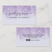 パープルグリッター 名刺 (正面/裏面)
