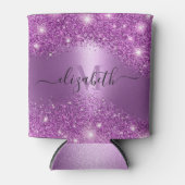 パープルグリッター 缶クーラー (正面)