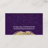 パープルグリッター |金ゴールドリップスティックキス 名刺 (裏面)