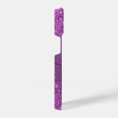 パープルグリッター iPhoneケース (右側面)