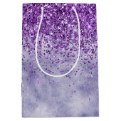 パープルグリッツグリッター ミディアムペーパーバッグ (正面)