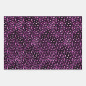 パープルグリッツゼブラプリント ラッピングペーパーシート (正面2)