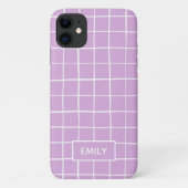 パープルグリッドフォンケース Case-Mate iPhoneケース (裏面)