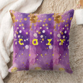 「パープルグリームきらめく:セクイン・エレガンス」 クッション (ブランケット)