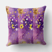 「パープルグリームきらめく:セクイン・エレガンス」 クッション (裏面)