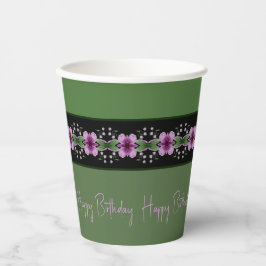 パープルグリーンとマウーブ 紙コップ