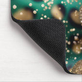 パープルグリーンと金ゴールドシャインマルディグラスビベス マウスパッド (コーナー)