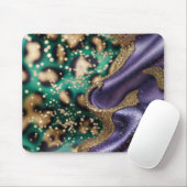 パープルグリーンと金ゴールドシャインマルディグラスビベス マウスパッド (マウス)