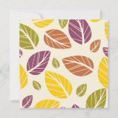 パープルグリーンの葉の40歳の誕生日パーティー招待状 招待状 (裏面)