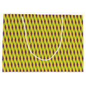 パープルグリーンイエローダイヤモンドハッピーマルディグラ ラージペーパーバッグ (裏面)