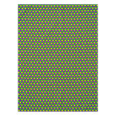 パープルグリーンイエローパターンマルディグラ テーブルクロス (正面)