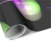 パープルグリーンエイリアン真珠 ラッピングペーパー (ロールコーナー)