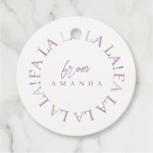 パープルグリーンクリスマスFa La La ID1009 フェイバータグ (正面)