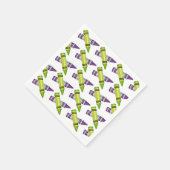 パープルグリーンクレヨンアートサプライ先生アーティスト スタンダードカクテルナプキン (角)