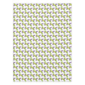 パープルグリーンクレヨンアートサプライ先生アーティスト テーブルクロス (正面)