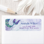 パープルグリーングリッターマーメイドテール ラベル (インサイチュ)