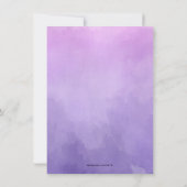 パープルグリーンサボテン多肉性ブライダルシャワー 招待状 (裏面)