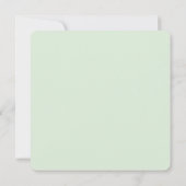 パープルグリーンスクロールフローラバプテスマ招待状 招待状 (裏面)