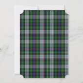 パープルグリーンタータンチェックティスル結婚式招待状 招待状 (裏面)
