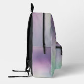 パープルグリーンバタフライフェアリープリンセスガールズカスタム プリントバックパック (左)