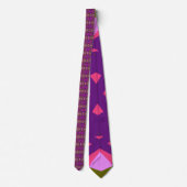 パープルグリーンピンクアールデコおもしろい誕生日婚約 ネクタイ (裏面)