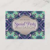 パープルグリーンピーコックマンダラ中世モダン時代 エンクロージャーカード (正面)