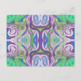 パープルグリーンファンタジーはがき ポストカード