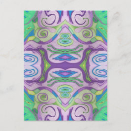 パープルグリーンファンタジーはがき ポストカード