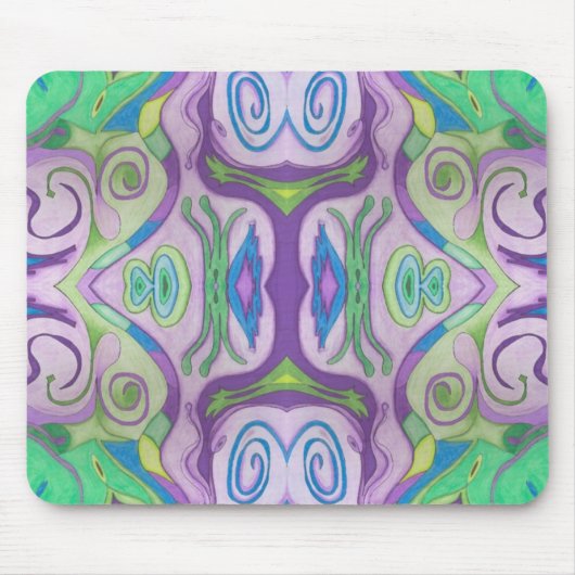 パープルグリーンファンタジーマウスパッド マウスパッド (正面)