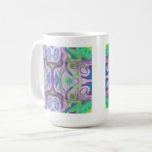 パープルグリーンファンタジーマグ コーヒーマグカップ (正面左)