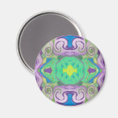 パープルグリーンファンタジー磁石 マグネット (正面/裏面)