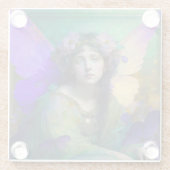 パープルグリーンフェアリーファンタジー ガラスコースター (裏面)