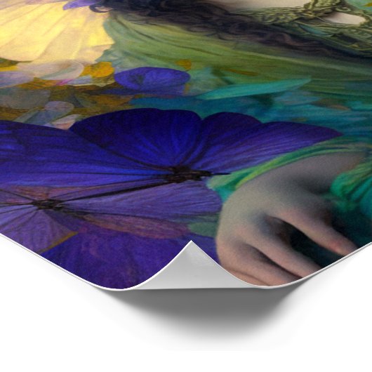 パープルグリーンフェアリーファンタジー ポスター (角)