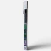 パープルグリーンフラワー抽象芸術フラクタルアートイニシャル Case-Mate iPhoneケース (裏面 / 左)