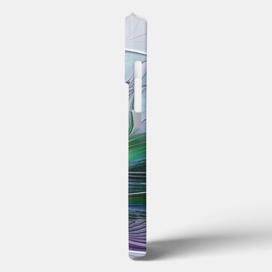 パープルグリーンフラワー抽象芸術フラクタルアートイニシャル Case-Mate iPhoneケース (裏面 / 左)