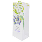 パープルグリーンフローラ結婚式の引き出物抱き枕 ワインギフトバッグ (正面アングル)