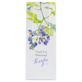 パープルグリーンフローラ結婚式の引き出物抱き枕 ワインギフトバッグ (正面)