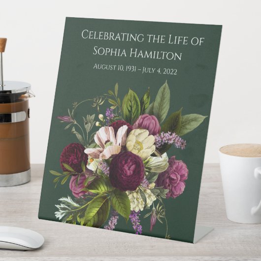 パープルグリーンフローラ追悼式 台座サイン (インサイチュ)