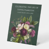 パープルグリーンフローラ追悼式 台座サイン (正面)