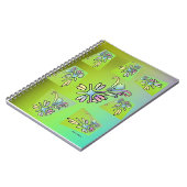 パープルグリーンフローラ ノートブック (左側)