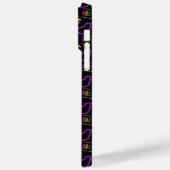 パープルグリーンブラックイエローマルディグラビーズ Case-Mate iPhoneケース (裏面 / 左)