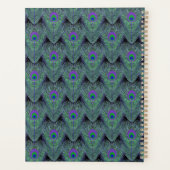 パープルグリーンブルーピーコックフェザーアートデコール プランナー手帳 (裏面)