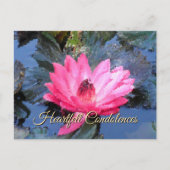 パープルグリーンブルーレッドフローラセレニティ祈りの言葉 ポストカード (正面)