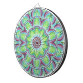 パープルグリーンブルー万華鏡のように千変万化するパターンパターンダーツボード ダーツボード (正面右)