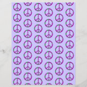 パープルグリーンブレンドピースサインラベンダー紙 (裏面)