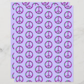 パープルグリーンブレンドピースサインラベンダー紙 (正面/裏面)