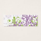 パープルグリーンホワイトフローラ結婚式の引き出物ラベル (裏面)